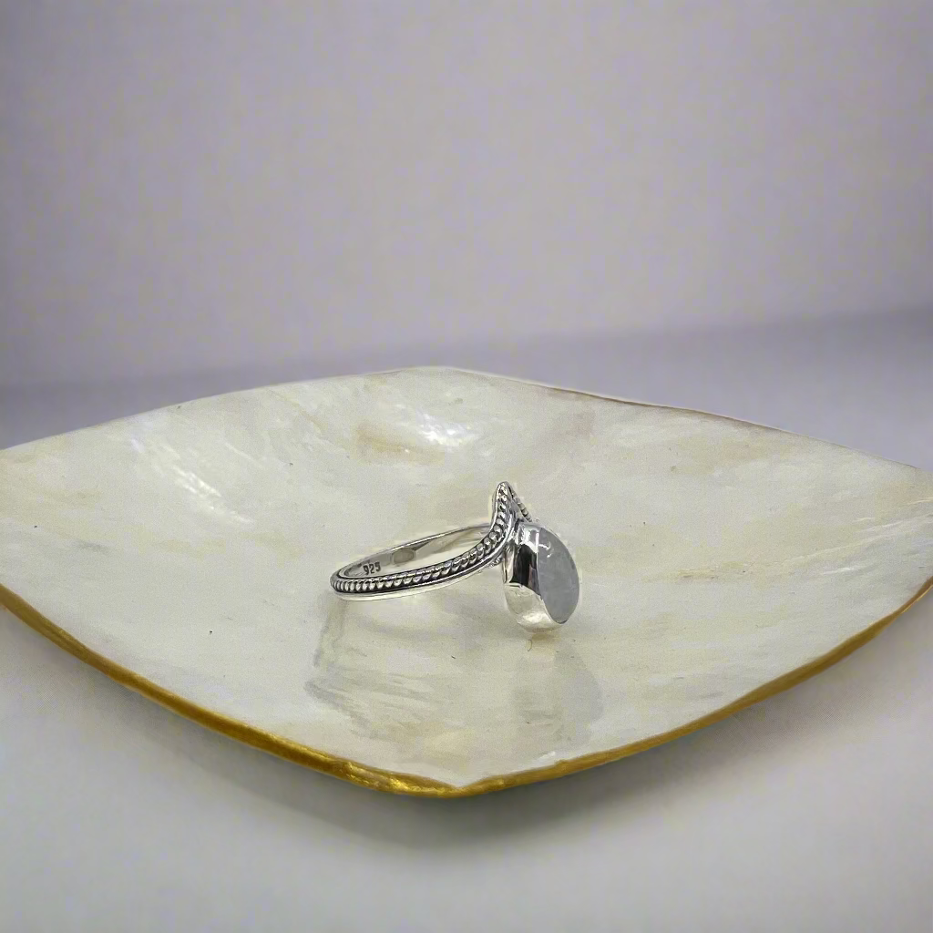 Teardrop Moonstone Ring