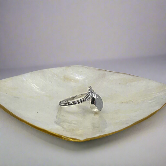 Teardrop Moonstone Ring