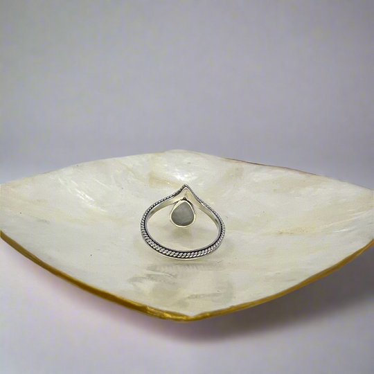 Teardrop Moonstone Ring