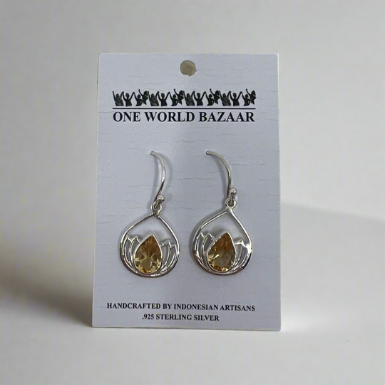 Boucles d'Oreilles Filigrane Pierre de Lune