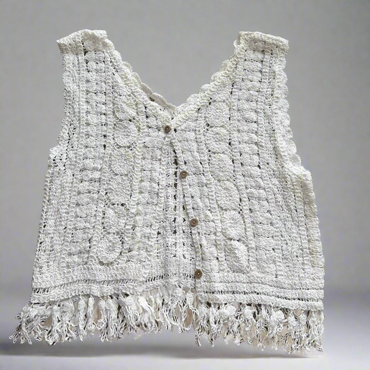 Baranthi’s Hand-Crocheted White Vest