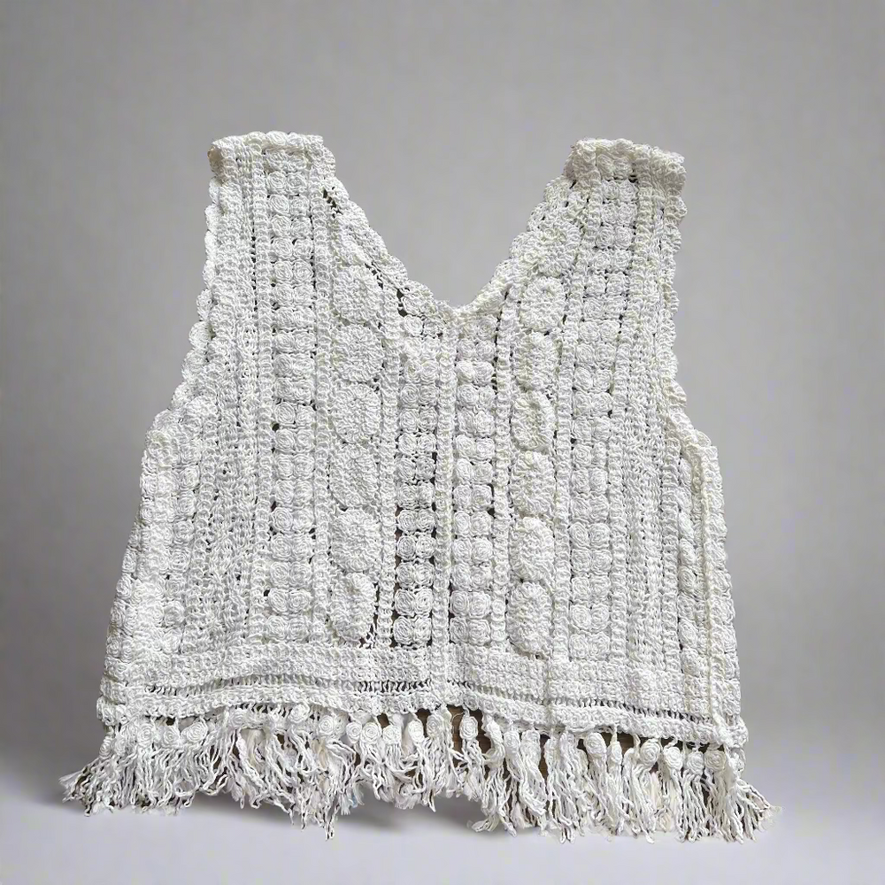 Baranthi’s Hand-Crocheted White Vest