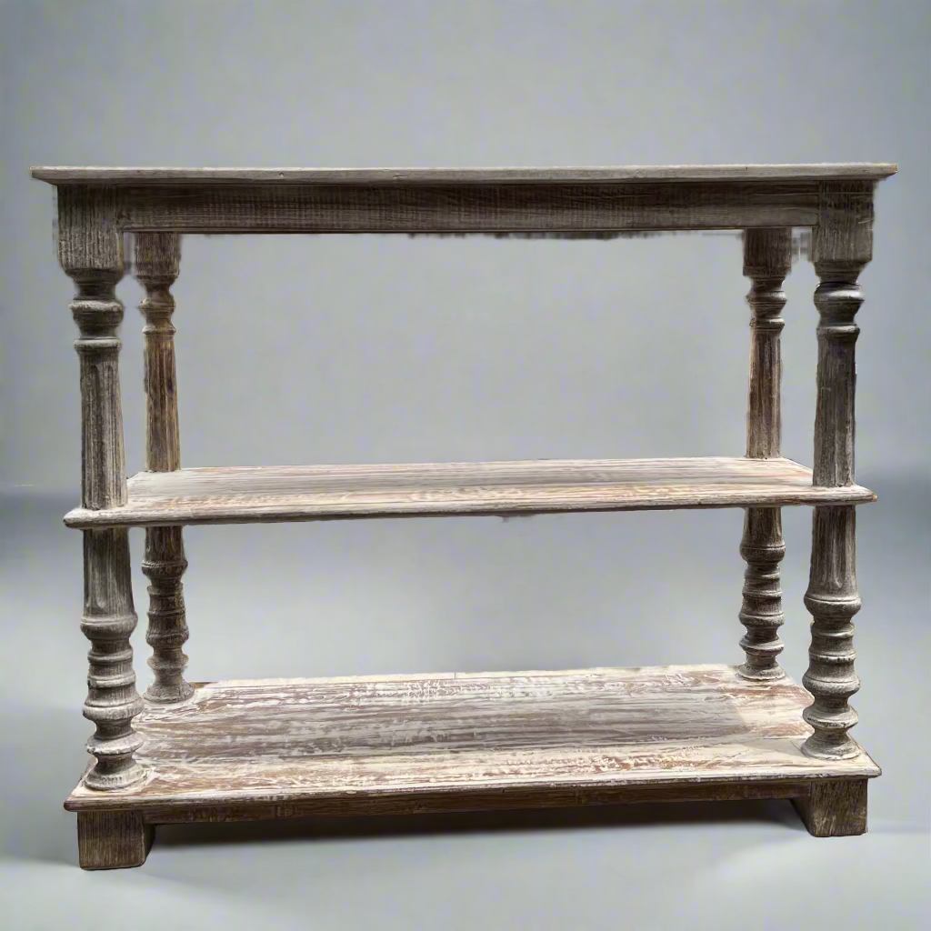 wooden shelving unit