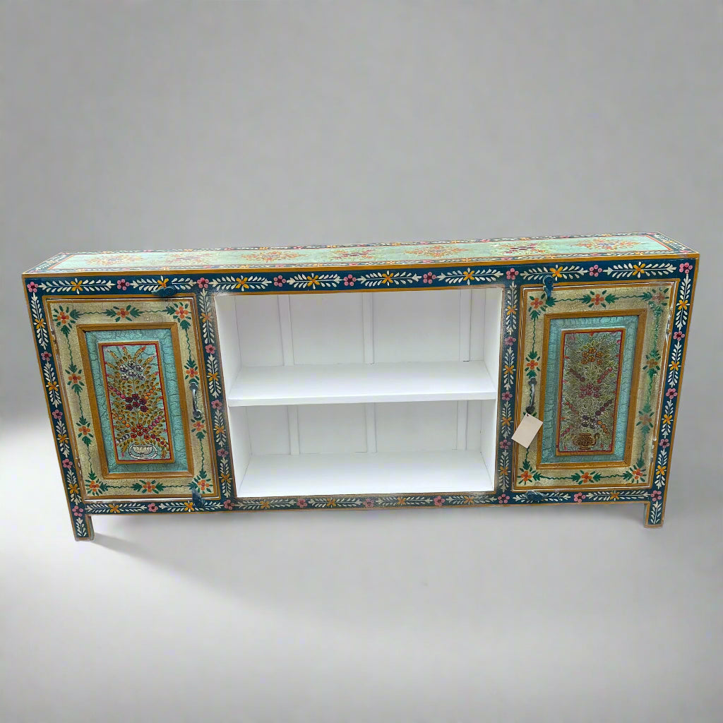 Decorative cabinet with floral patterns