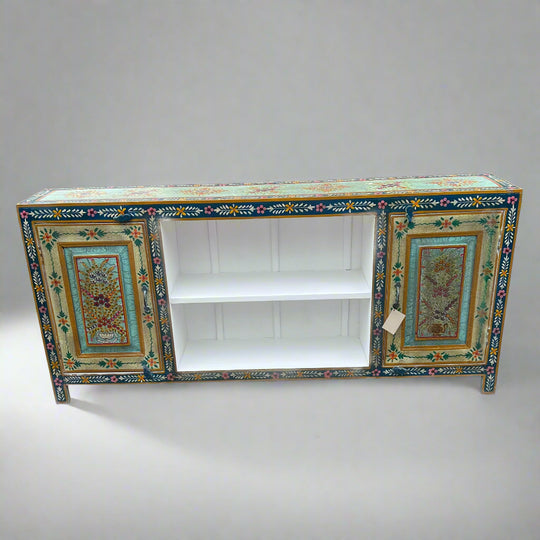Decorative cabinet with floral patterns