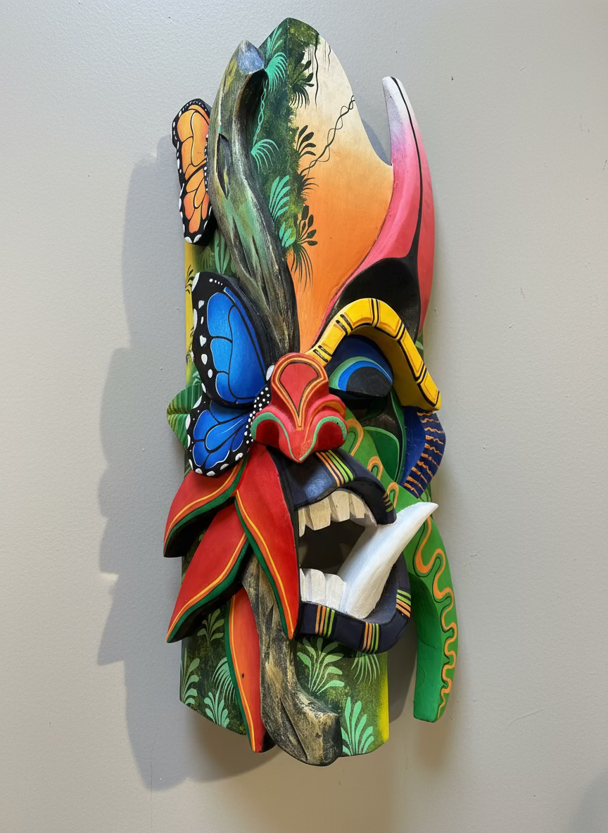 Costa Rican Balsa Wood Mask - X-Large
