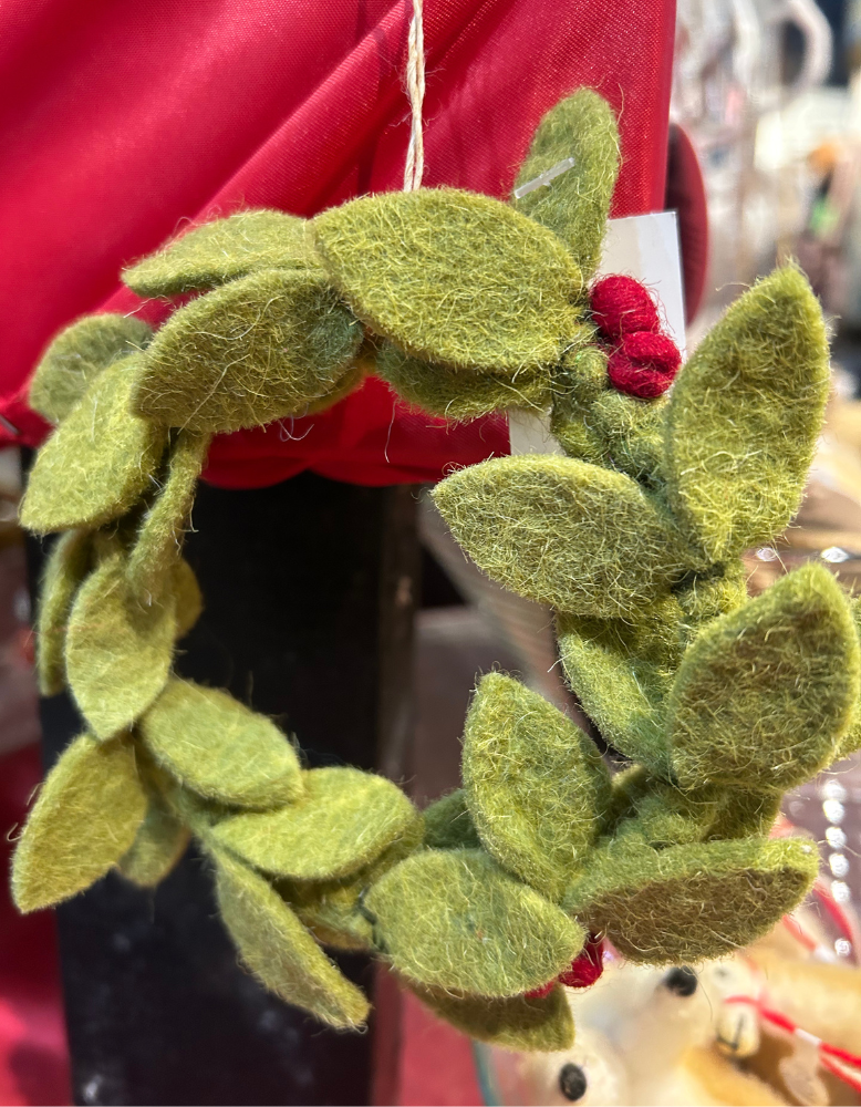 Felt Green Wreath - Small