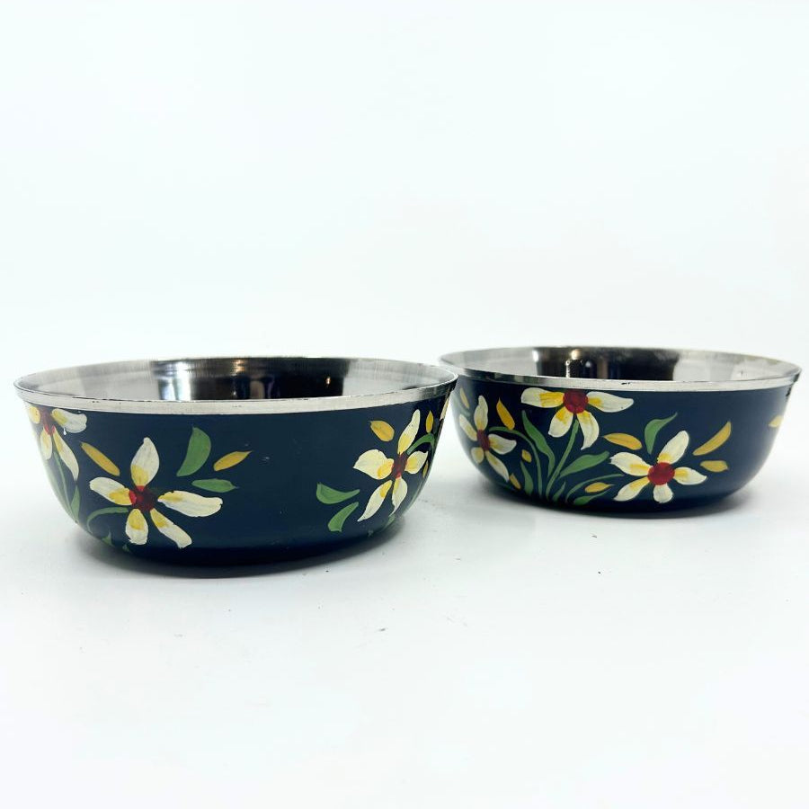 Hand Painted Stainless Steel Bowl (Large)
