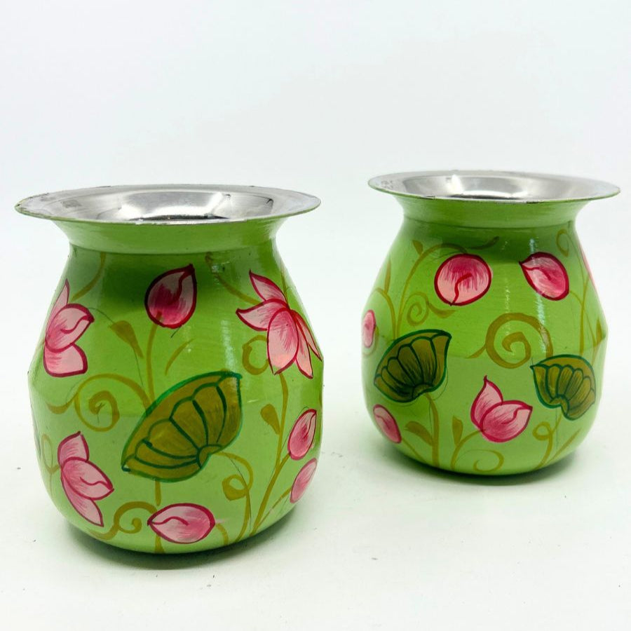 Hand Painted Stainless Steel Mini Water Pot
