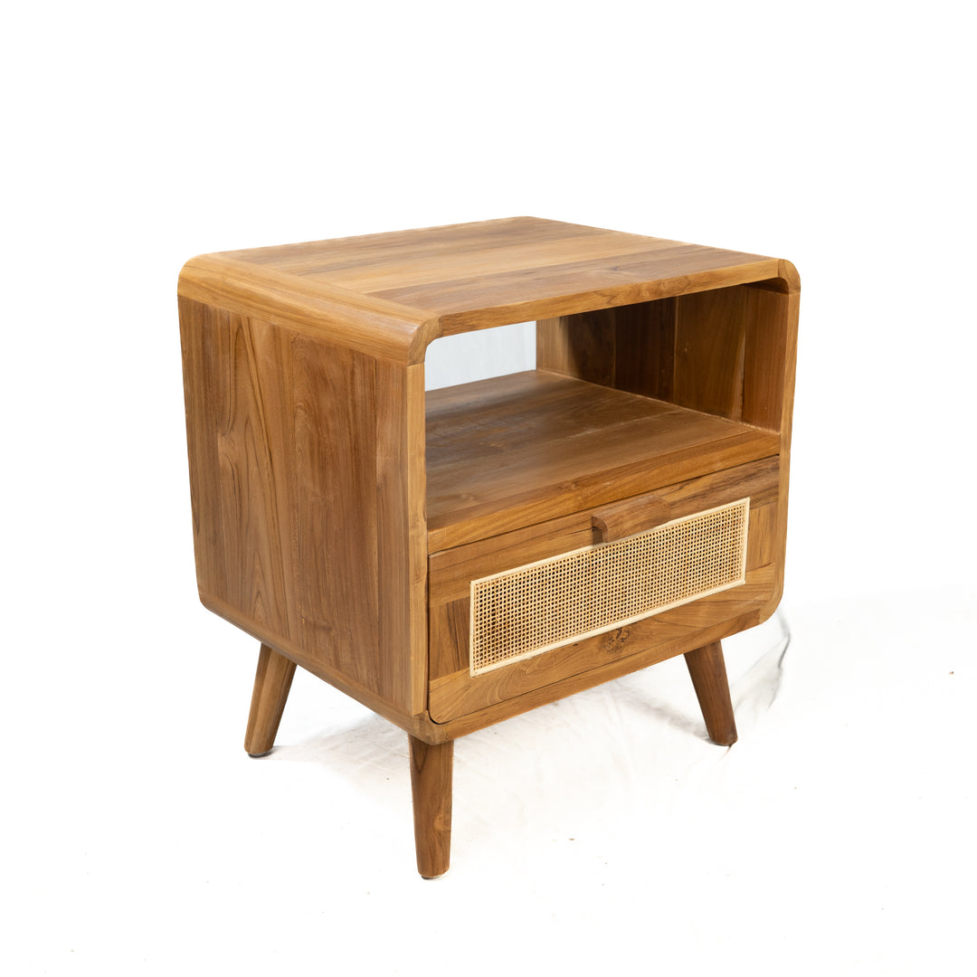 Table d'appoint en teck récupéré