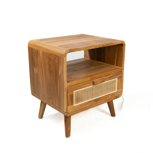 Table d'appoint en teck récupéré