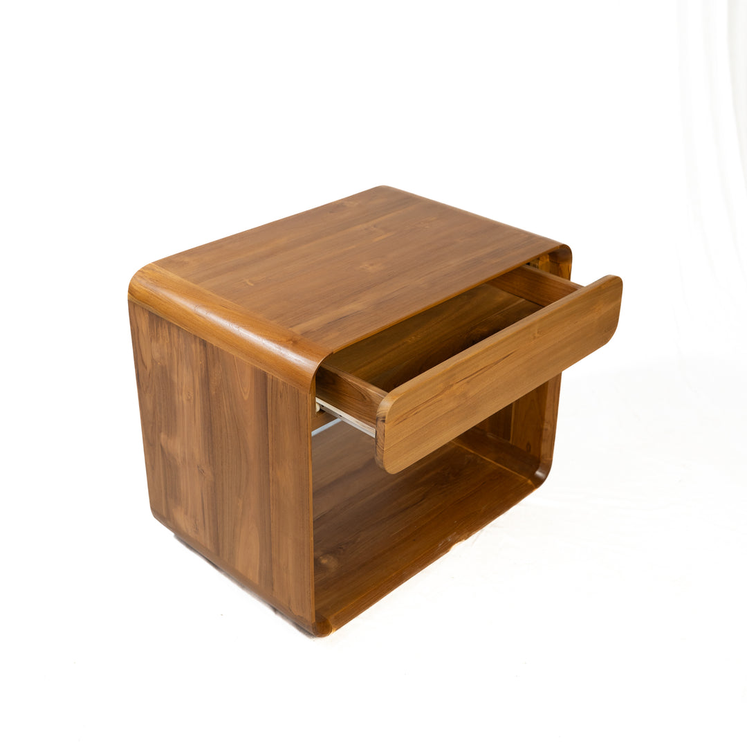 Table de chevet style 'Radio' en teck