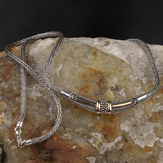 Collier Argent & Cuivre Sétaire - Point