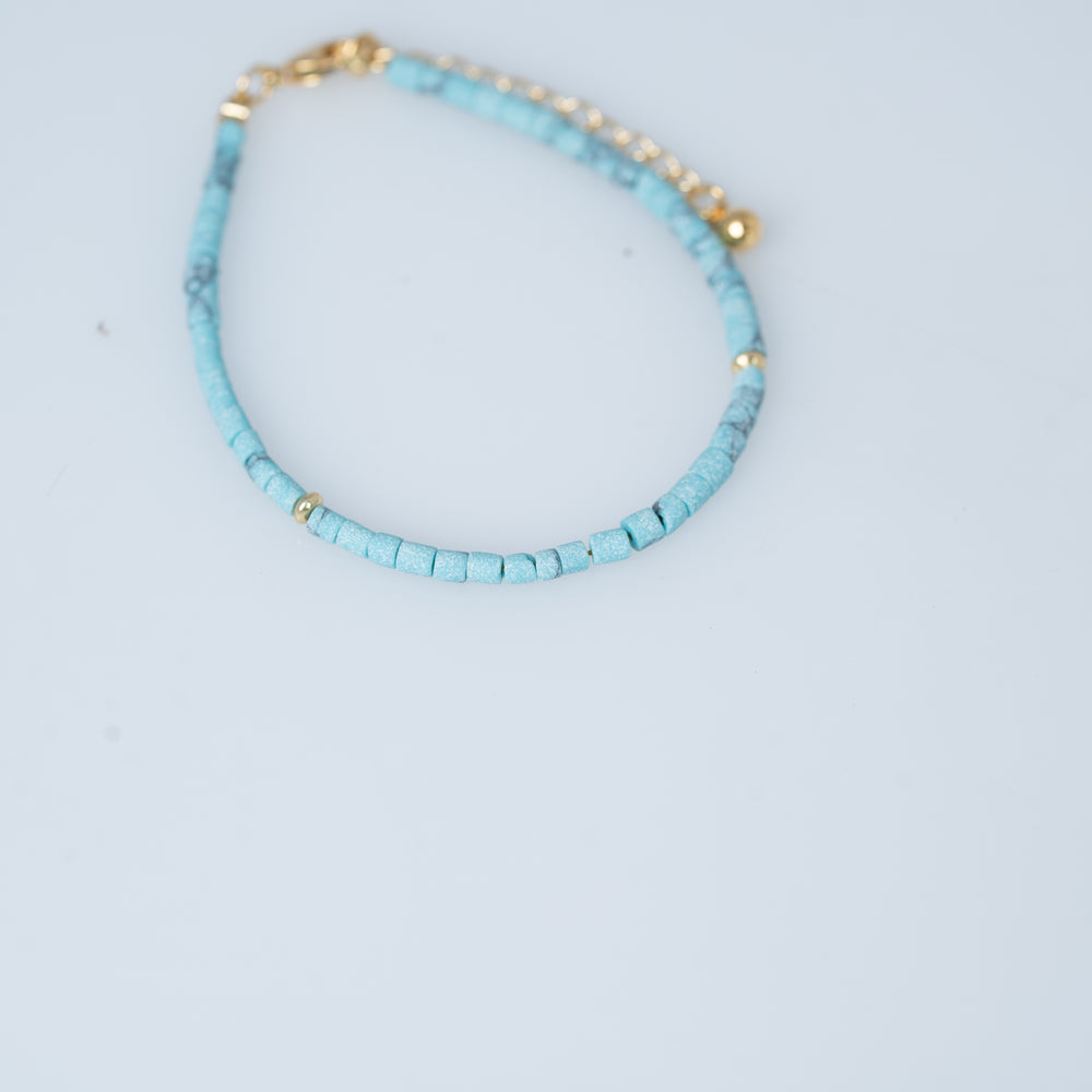 Bracelet Or et Perle avec Perles Roses