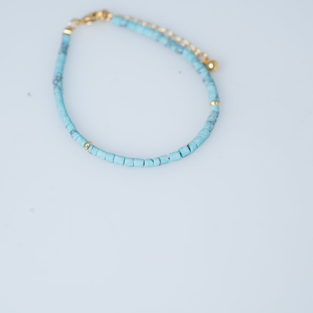 Bracelet Or et Perle avec Perles Roses