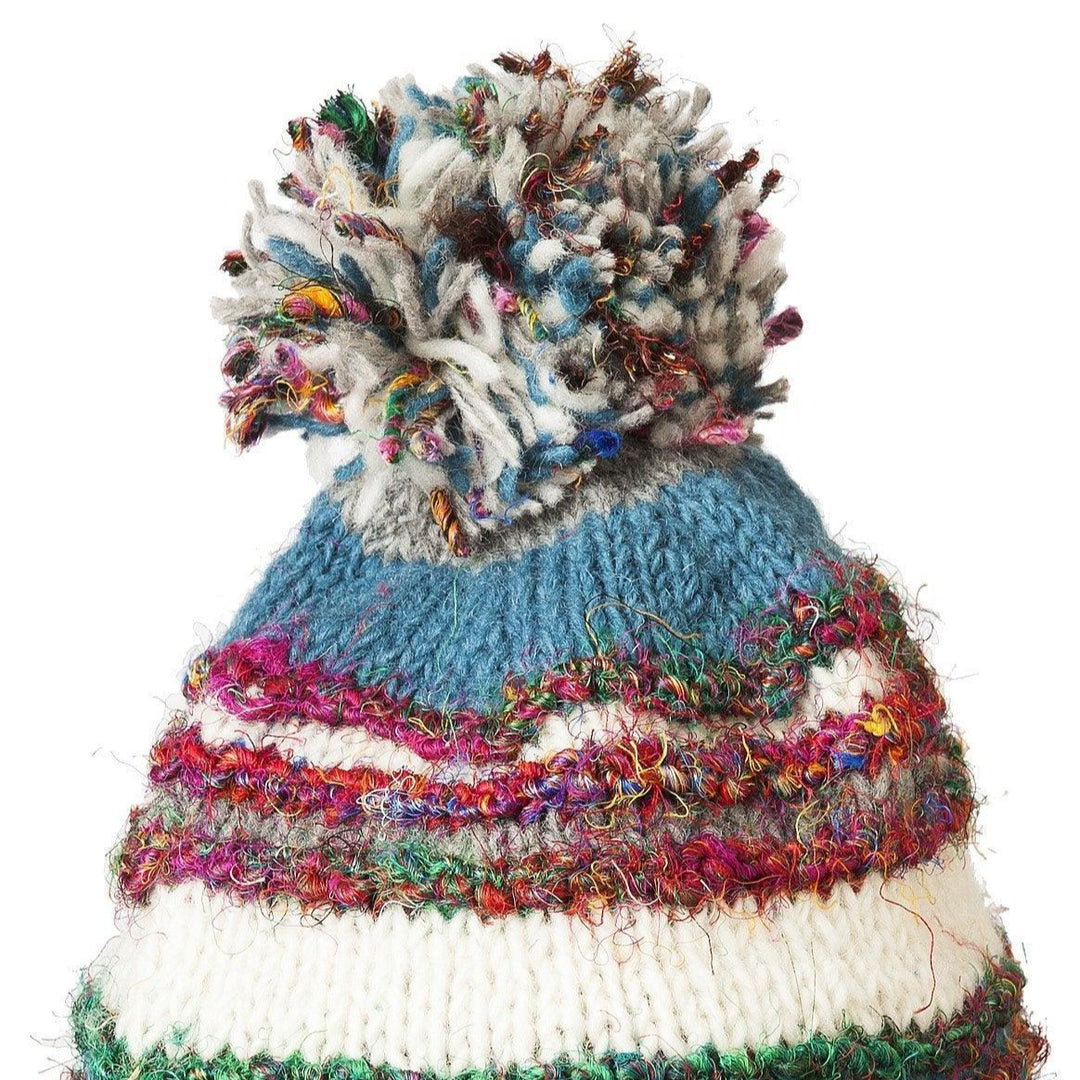 Swool Stripe Pompom Hat