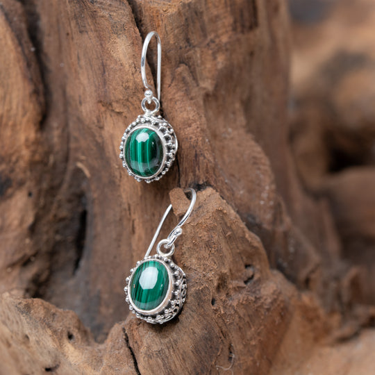 Boucles d'Oreilles Filigrane Pierre de Lune