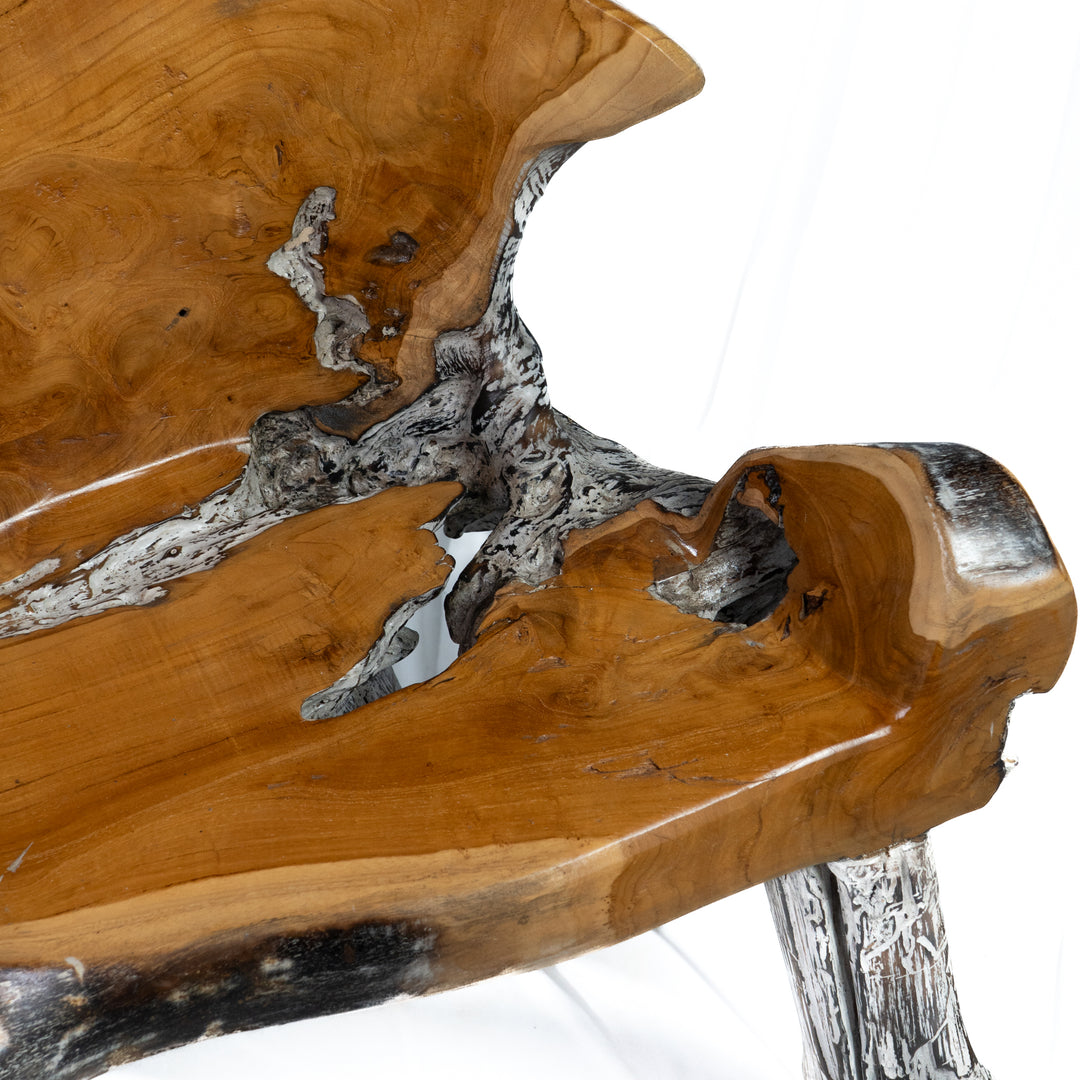 Table d'appoint en teck récupéré