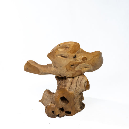 Table d'appoint en teck récupéré