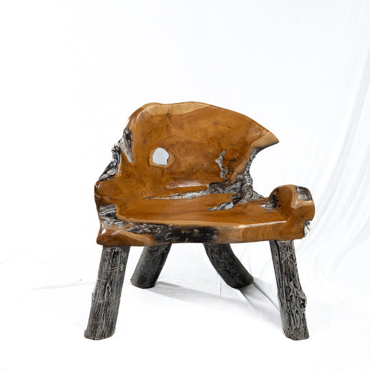 Table d'appoint en teck récupéré