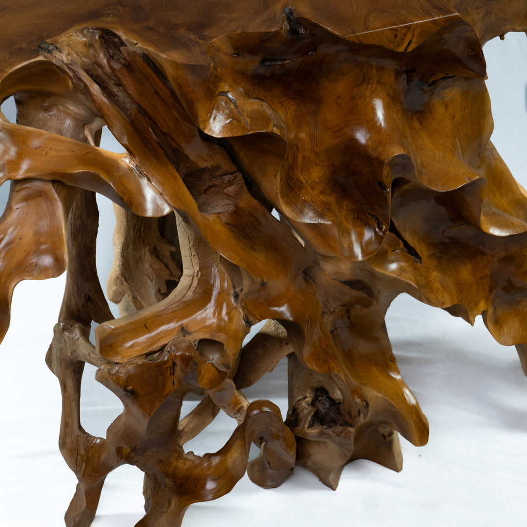 Table d'appoint en teck récupéré