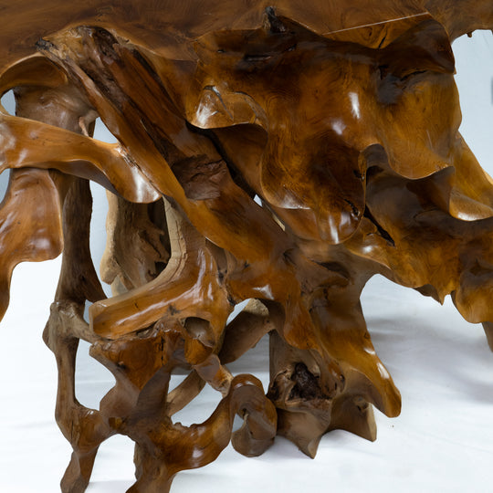 Table d'appoint en teck récupéré