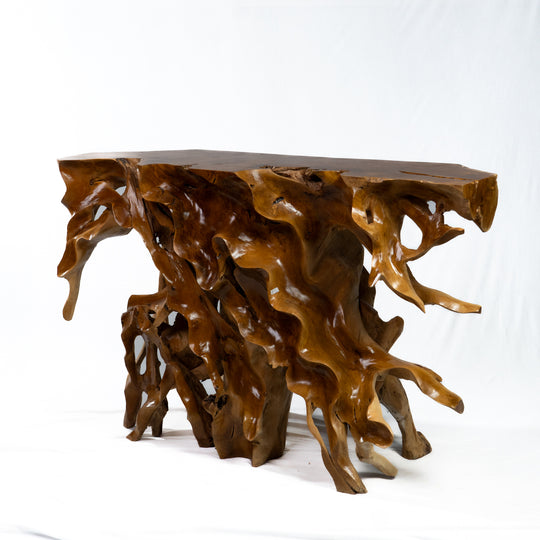 Table d'appoint en teck récupéré