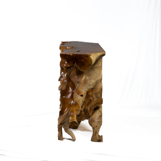 Table d'appoint en teck récupéré