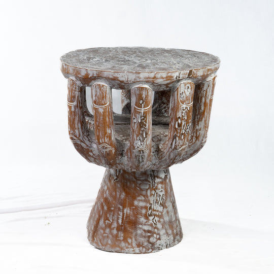 Table d'appoint en teck récupéré