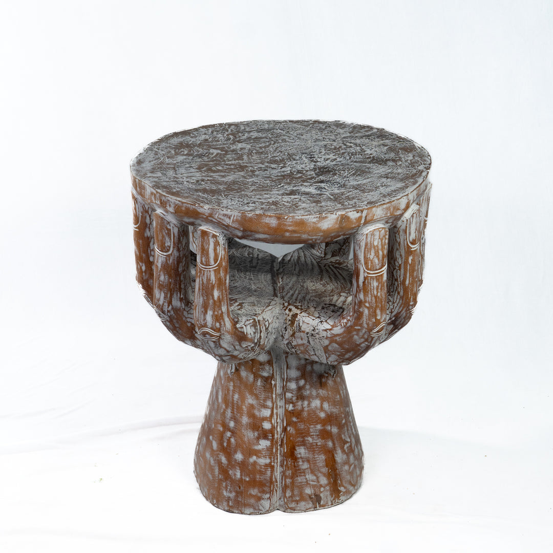 Table d'appoint en teck récupéré