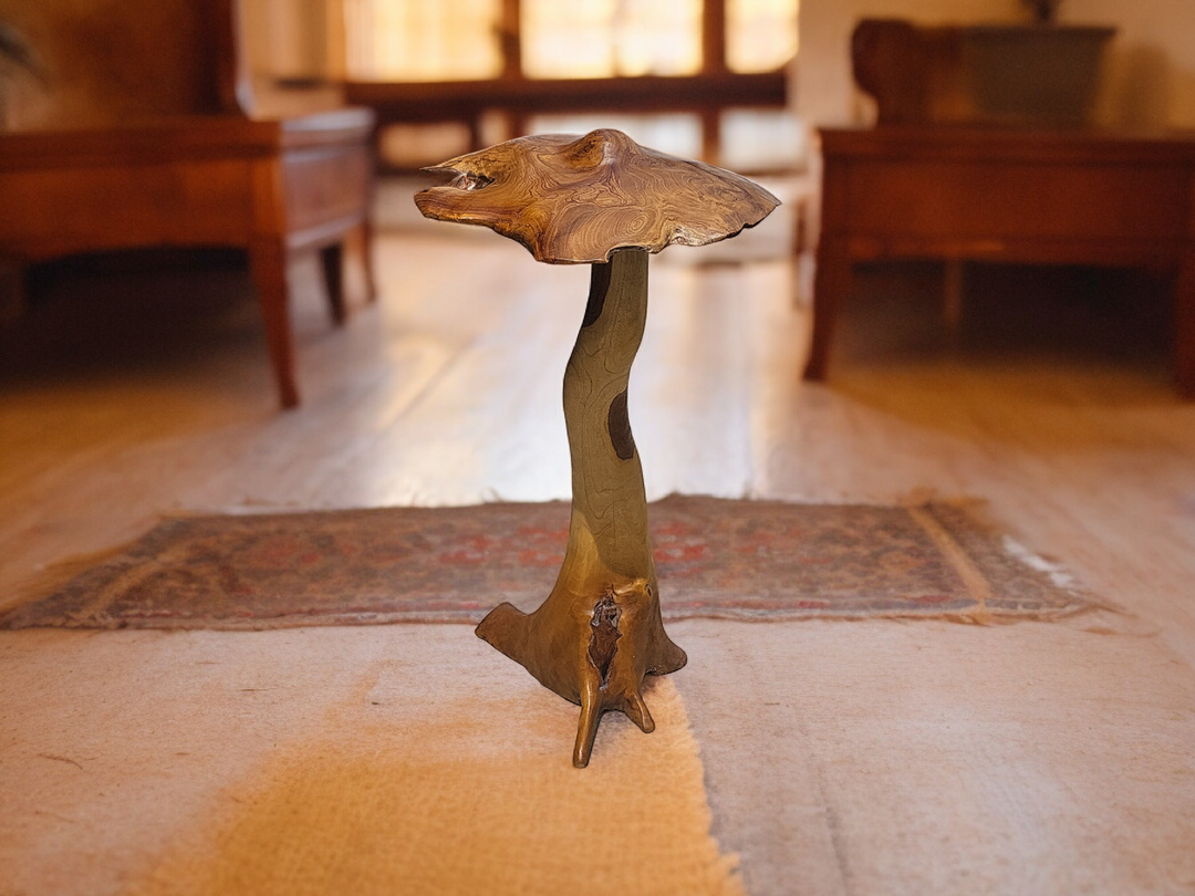 Teak Mushroom Sculpture