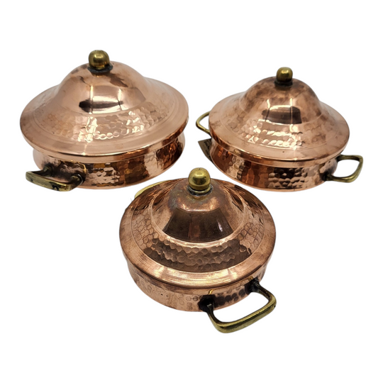 Egyptian Copper Cooking Tagine - Smooth
