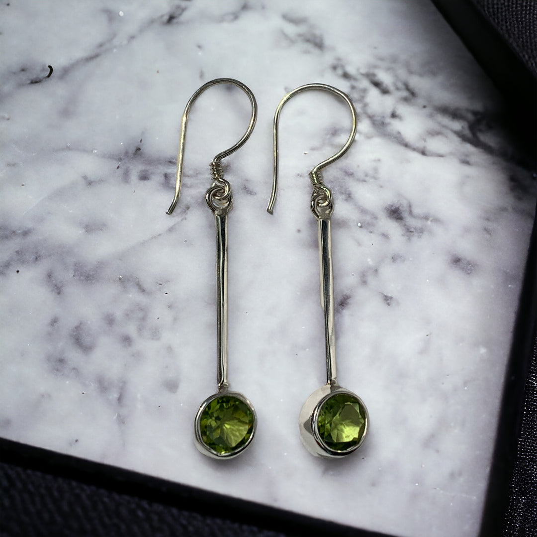 Peridot Long Dangle Earring