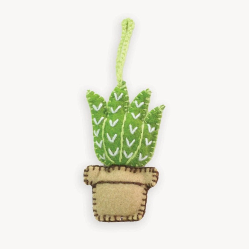 Hand Embroidered Ornament - House Plant