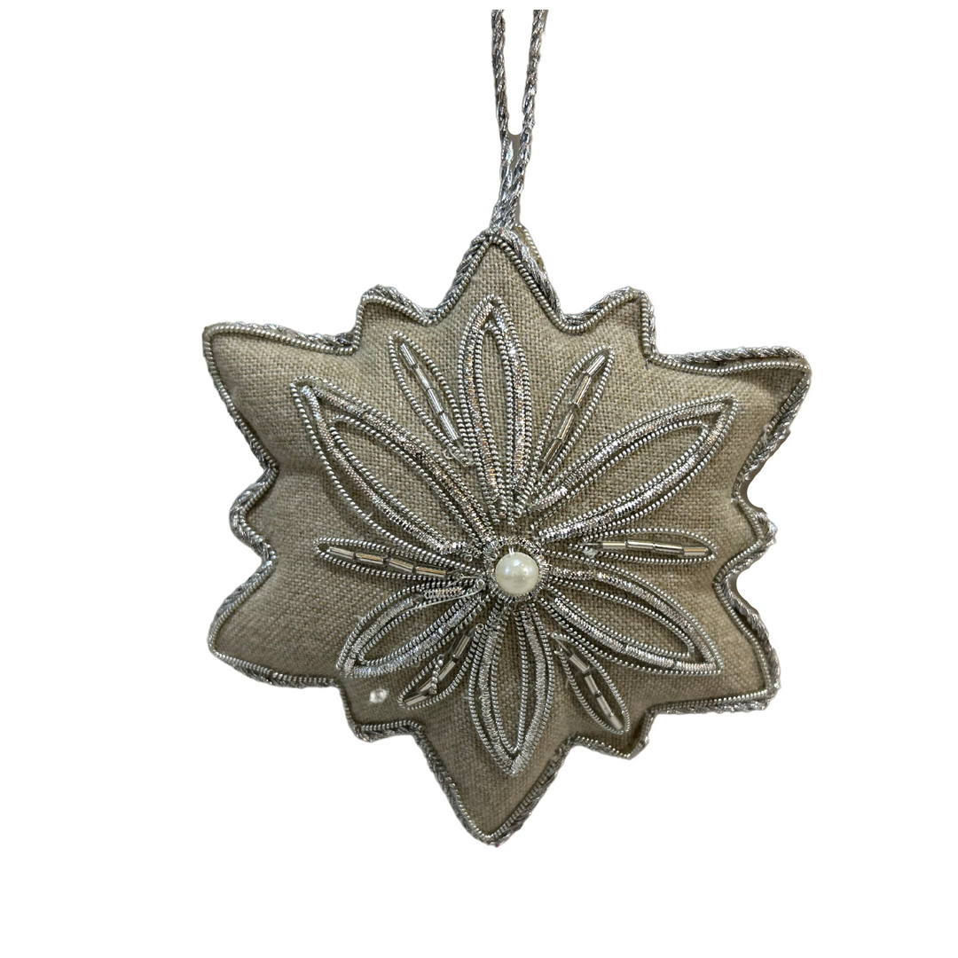 Silver Flower Ornament