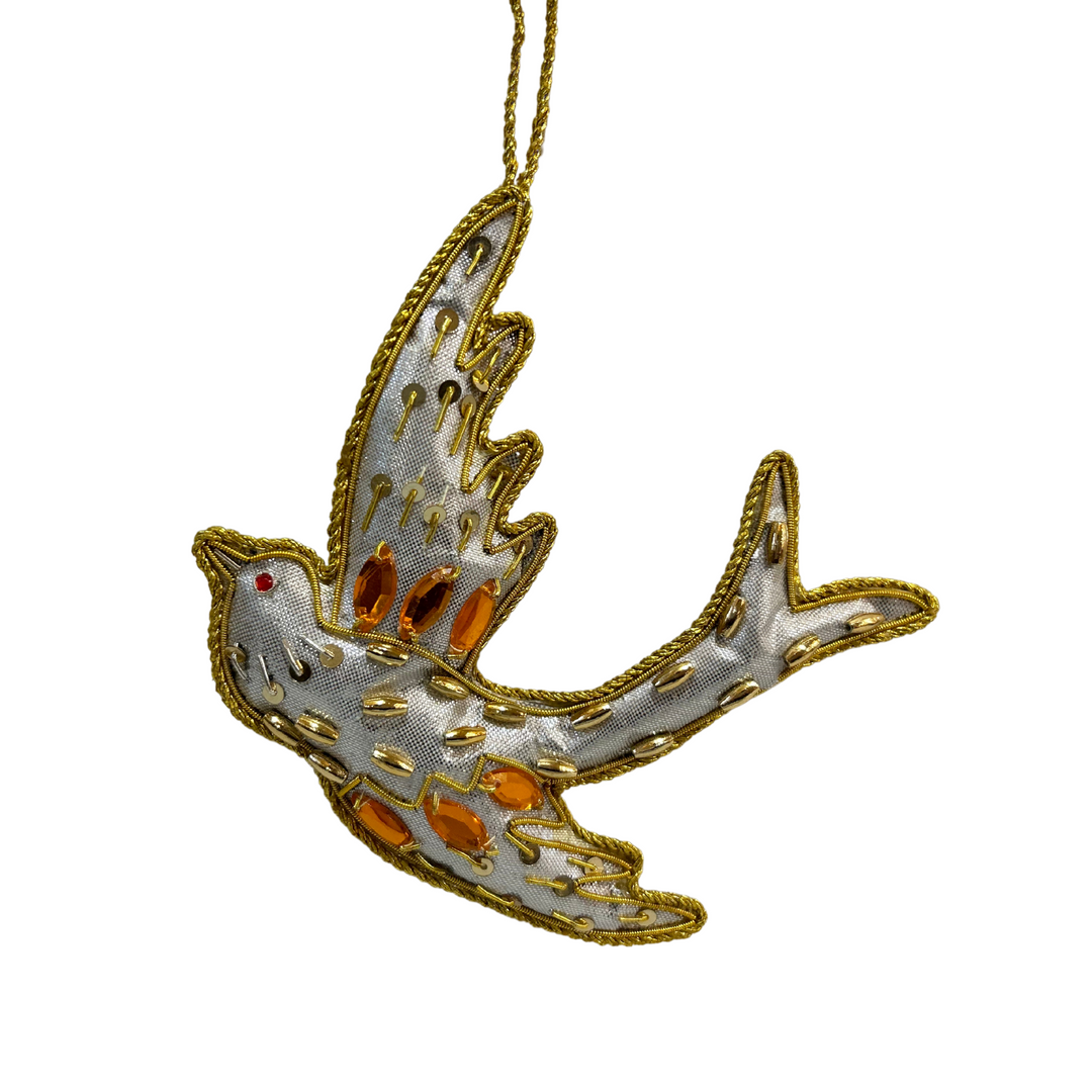 Silver and Gold Dove Ornament