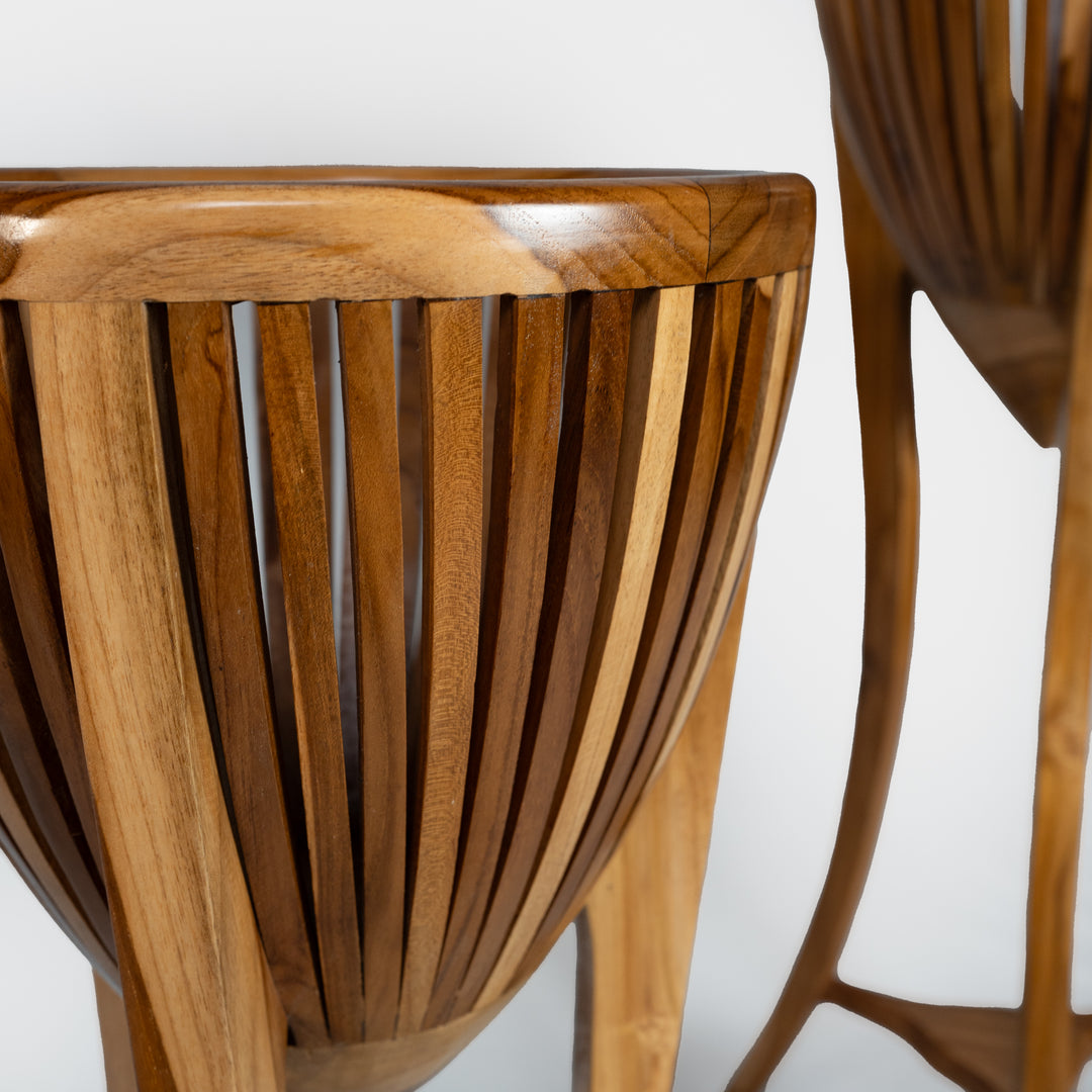 Teak Plant Stand - Natural