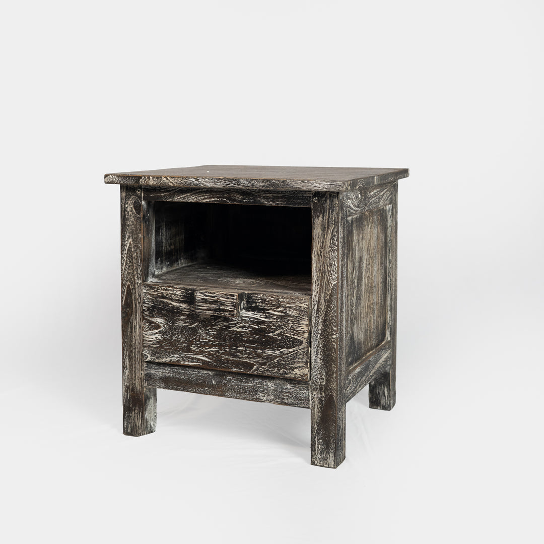 Table d'appoint en teck récupéré