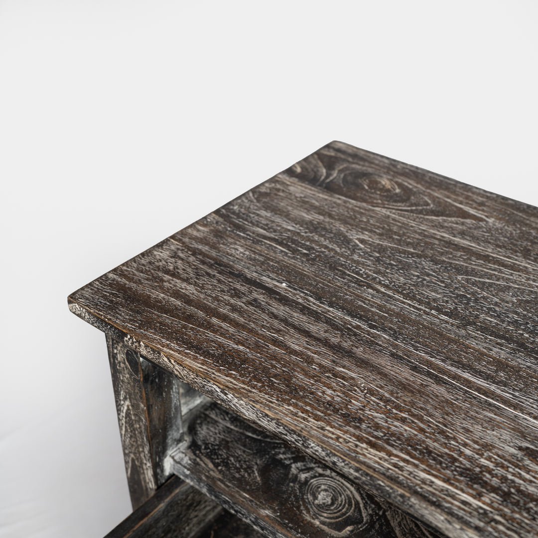 Table d'appoint en teck récupéré