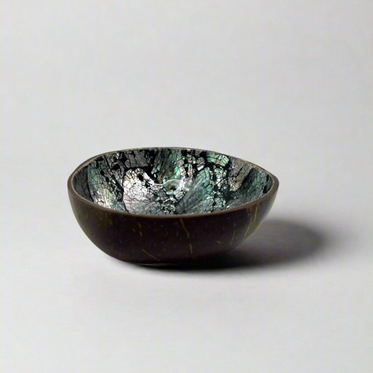 Teak Inlaid Shell Bowl