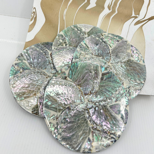 Inlaid Shell Coaster