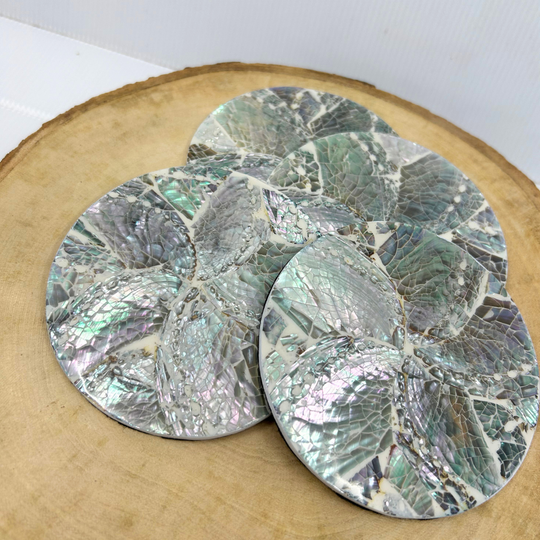 Inlaid Shell Coaster
