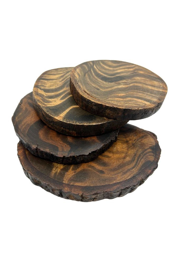 Mango Wood Coasters - Set of 4 (Old Wood)