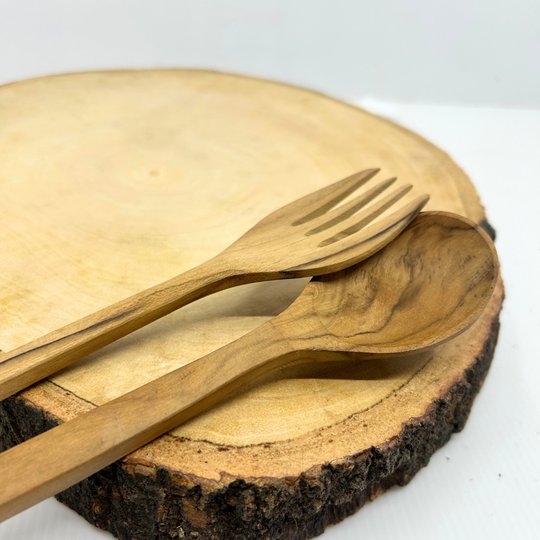 Teak Fork & Spoon Set