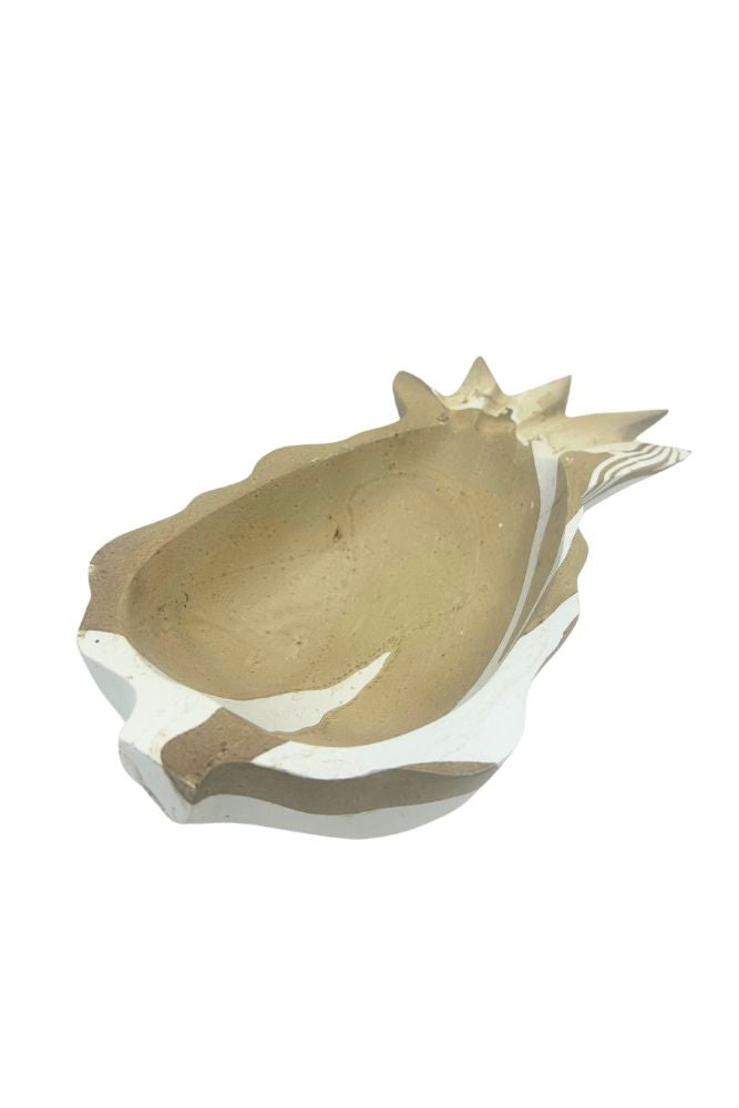 Mango Wood Pineapple Dish-10" (Latte)