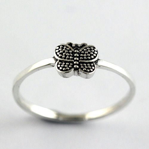 Small Butterfly Sterling Silver Ring