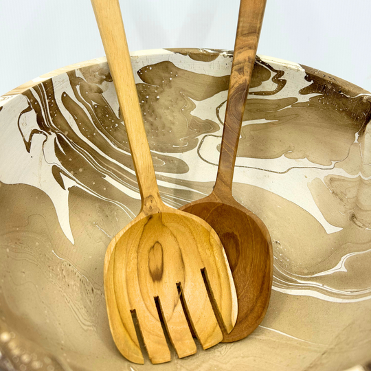 Teak Salad Spoons