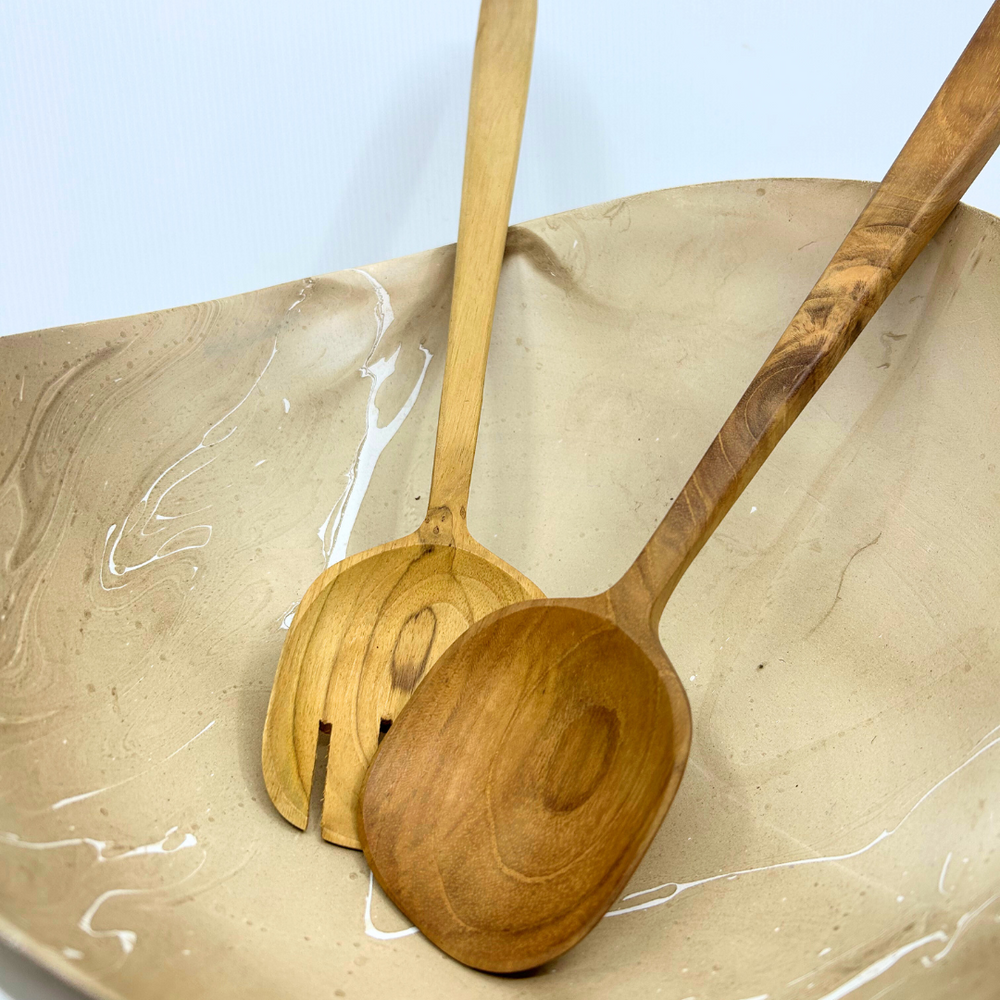 Teak Salad Spoons