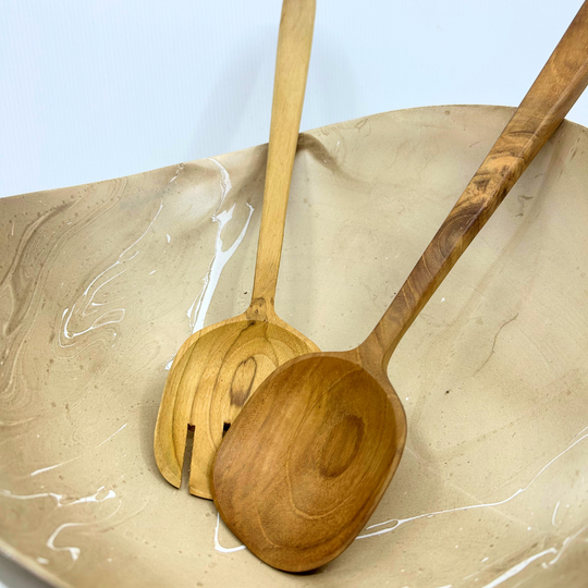 Teak Salad Spoons