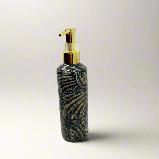 Black Inlaid Shell Soap Dispenser